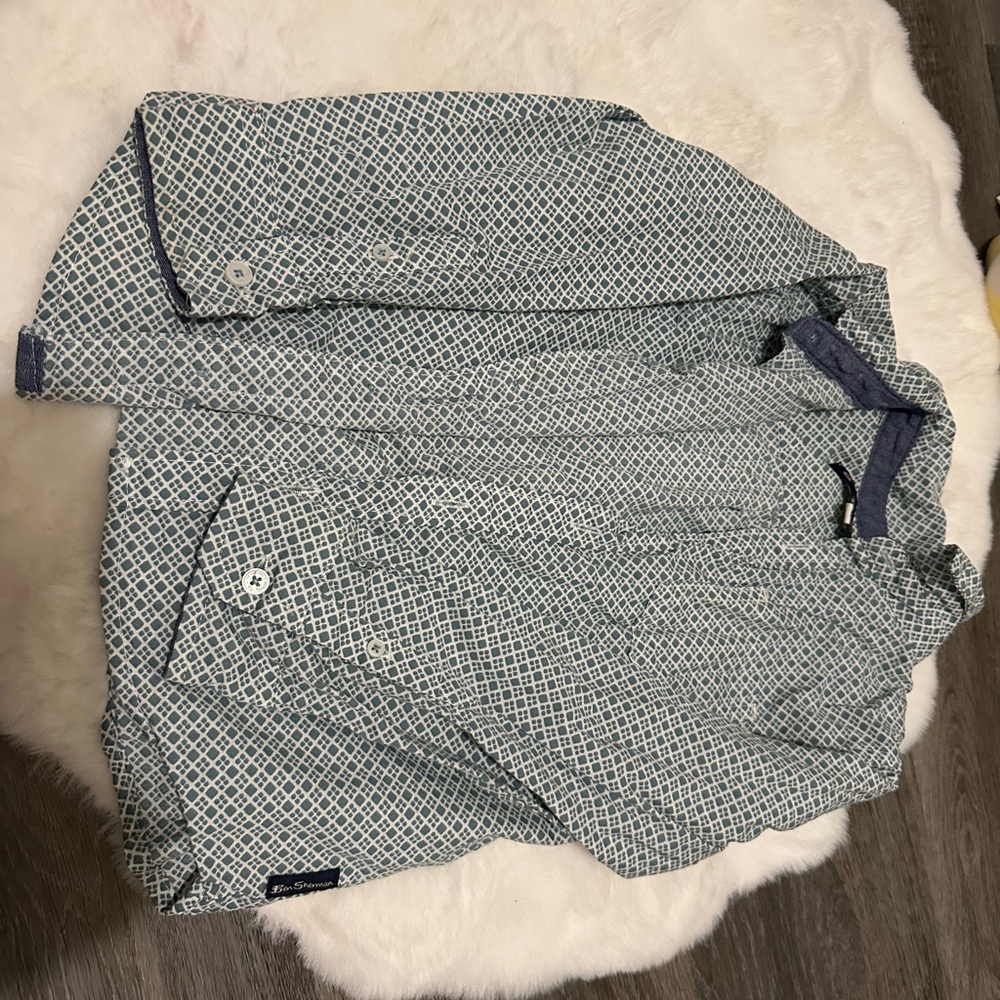 Ben Sherman Blue and White Patterned Shirt